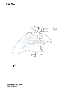 GS500 (P3) drawing FRONT FENDER (MODEL K4)