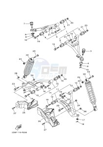 YFM700FWBD YFM70KPHJ KODIAK 700 EPS HUNTER (B32N) drawing FRONT SUSPENSION & WHEEL