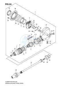 VL800 (E3-E28) VOLUSIA drawing PROPELLER SHAFT - FINAL DRIVE GEAR (SEE NOTE)