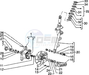 Zip 50 SP Euro 2 drawing Steering column-disc brake