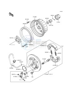 KLF 300 B [BAYOU 300] (B1-B4) [BAYOU 300] drawing REAR HUB