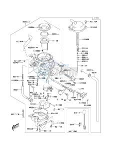 KLX 400 A [KLX400SR KLX400R] (A1-A2 A2 CAN ONLY) [KLX400SR KLX400R] drawing CARBURETOR