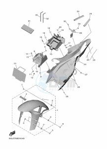 YZF1000 YZF-R1 (B3L7) drawing FENDER