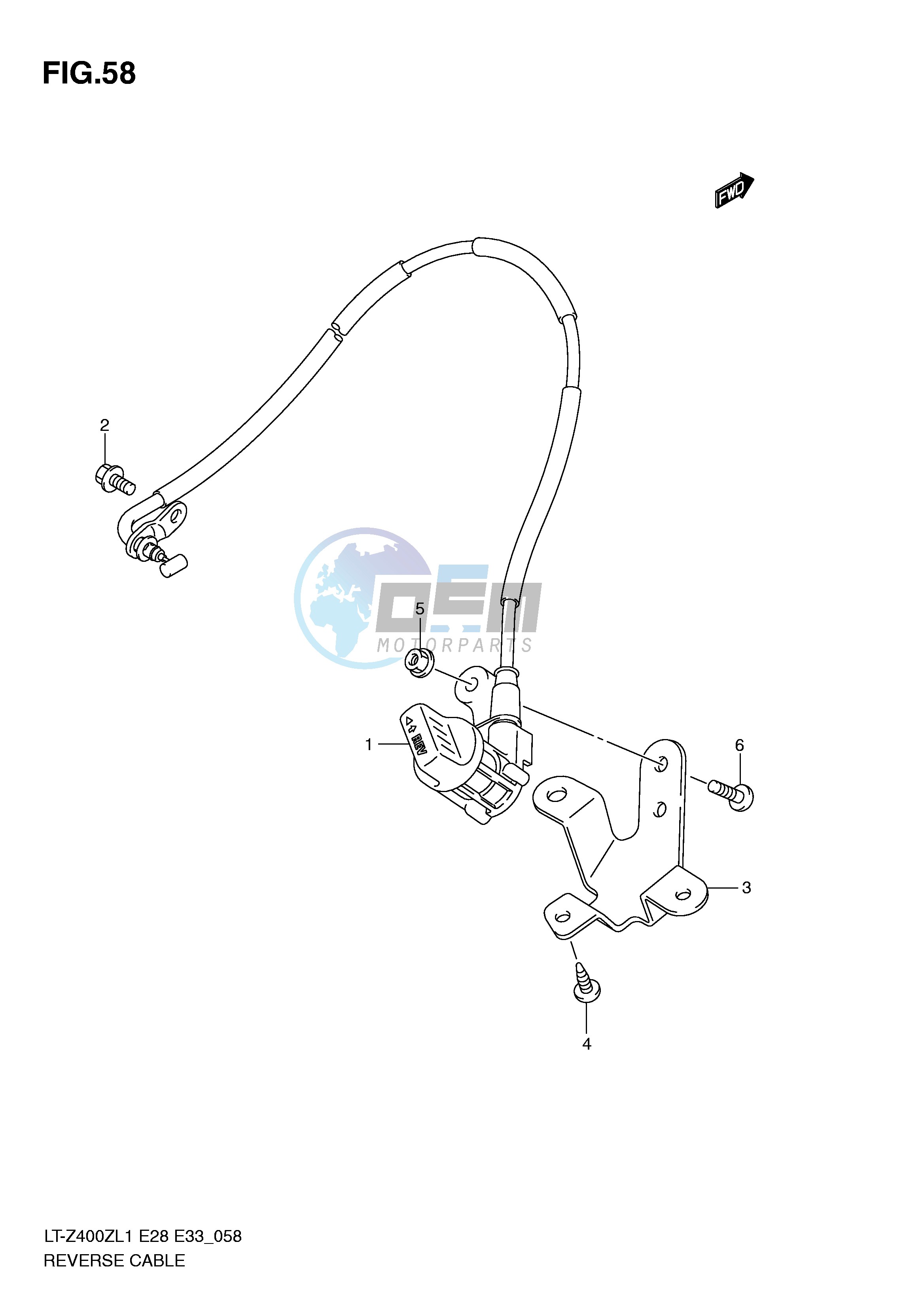 REVERSE CABLE (LT-Z400ZL1 E33)