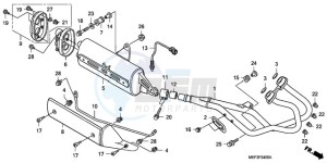 FJS400D9 F / CMF 2F drawing EXHAUST MUFFLER