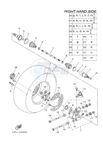 YFM550FWAD YFM5FGPAD GRIZZLY 550 EPS (1HSJ) drawing REAR WHEEL 2