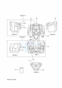 YFM700FWAD GRIZZLY 700 EPS (B4FL) drawing EMBLEM & LABEL 1