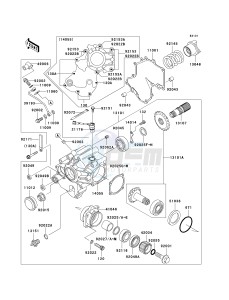 VN 1600 D [VULCAN 1600 NOMAD] (D6F-D8FA) D8FA drawing FRONT BEVEL GEAR