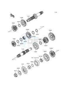 KX450F KX450HGF EU drawing Transmission