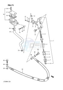 LT250R (E28) drawing REAR MASTER CYLINDER (MODEL H J K L)