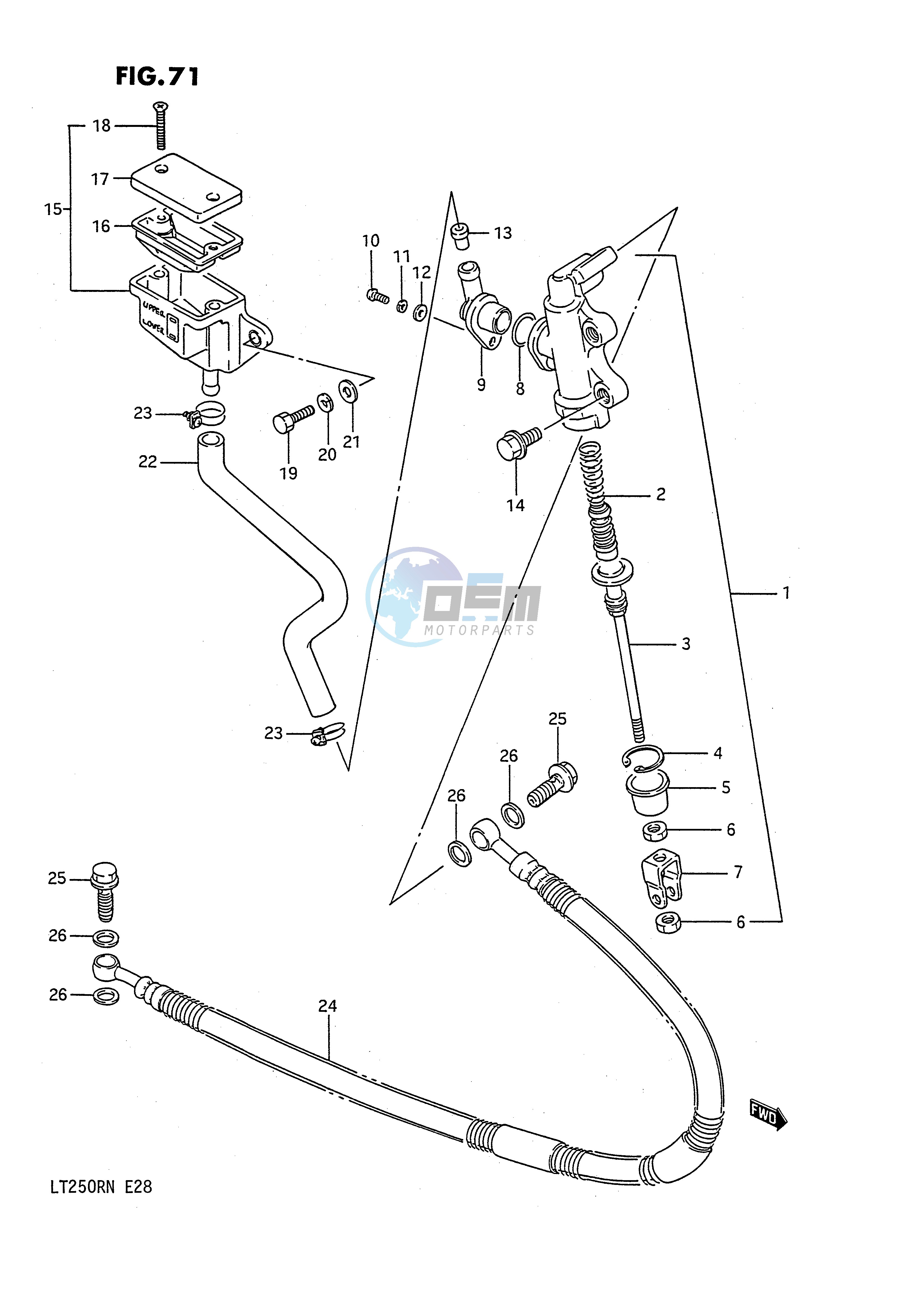 REAR MASTER CYLINDER (MODEL H J K L)