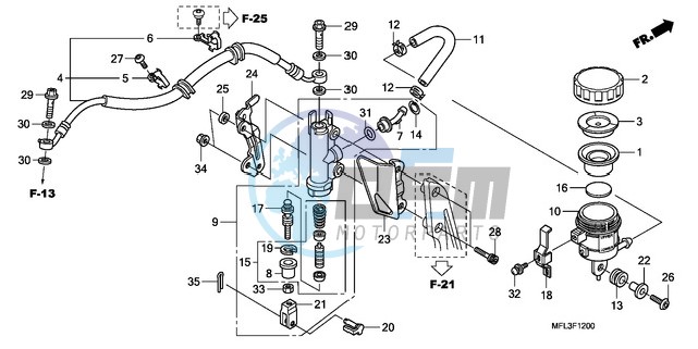 REAR BRAKE MASTER CYLINDER (CBR1000RR)