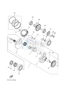 YFM700FWB KODIAK 700 (B16E) drawing CRANKSHAFT & PISTON