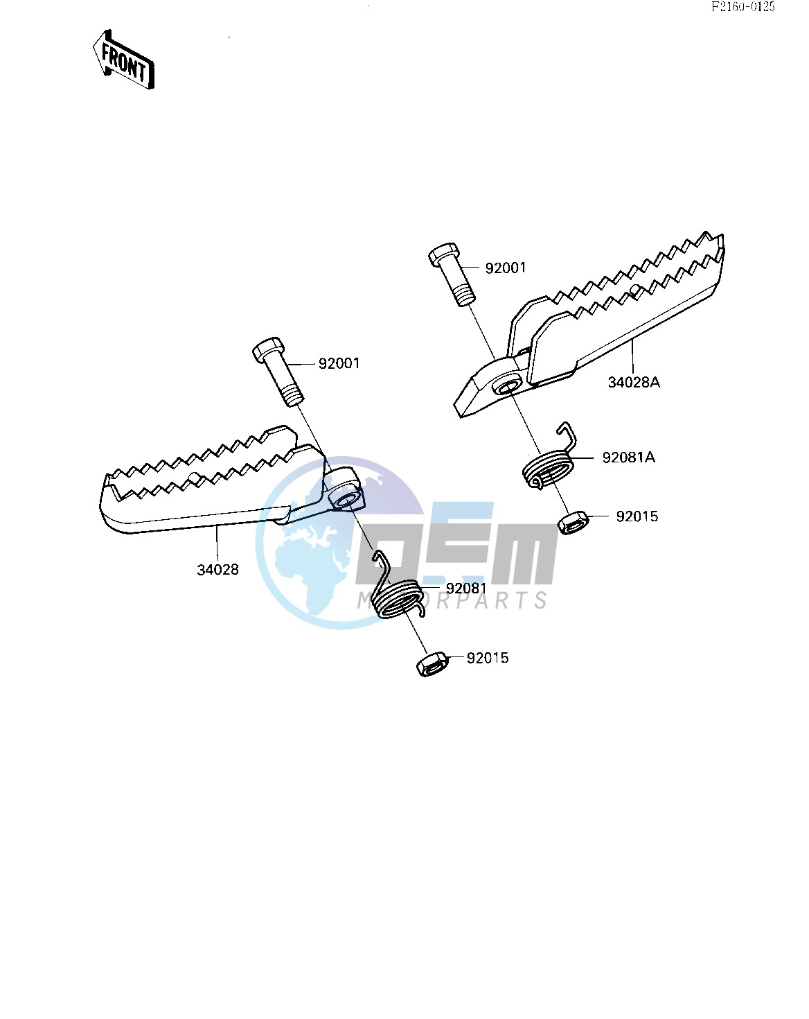 FOOTRESTS -- 85 A2- -