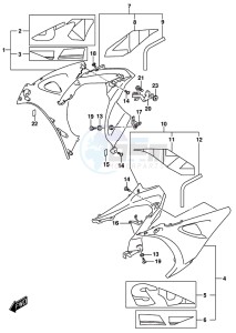 GSX-R1000 ARZ drawing SIDE COWLING (GSX-R1000RZL8 E21)