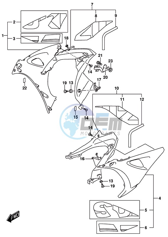 SIDE COWLING (GSX-R1000RZL8 E21)