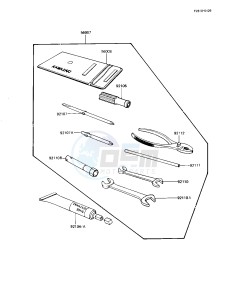 KZ 1100 L [LTD SHAFT] (L1) [LTD SHAFT] drawing OWNER TOOLS