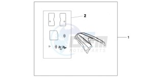 CB600FA39 Spain - (SP / ABS ST) drawing REAR SEAT COWL NH-A84P