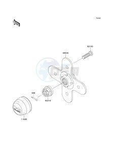 KVF 750 B (BRUTE FORCE 750 4X4I) (B6F-B7FA) A6F drawing REAR HUB