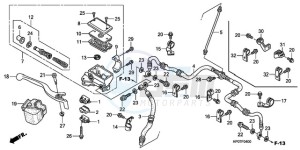 TRX500FMA Australia - (U) drawing FR. BRAKE MASTER CYLINDER