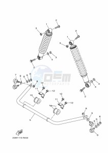 YFM700FWBD KODIAK 700 EPS (BGFB) drawing REAR SUSPENSION