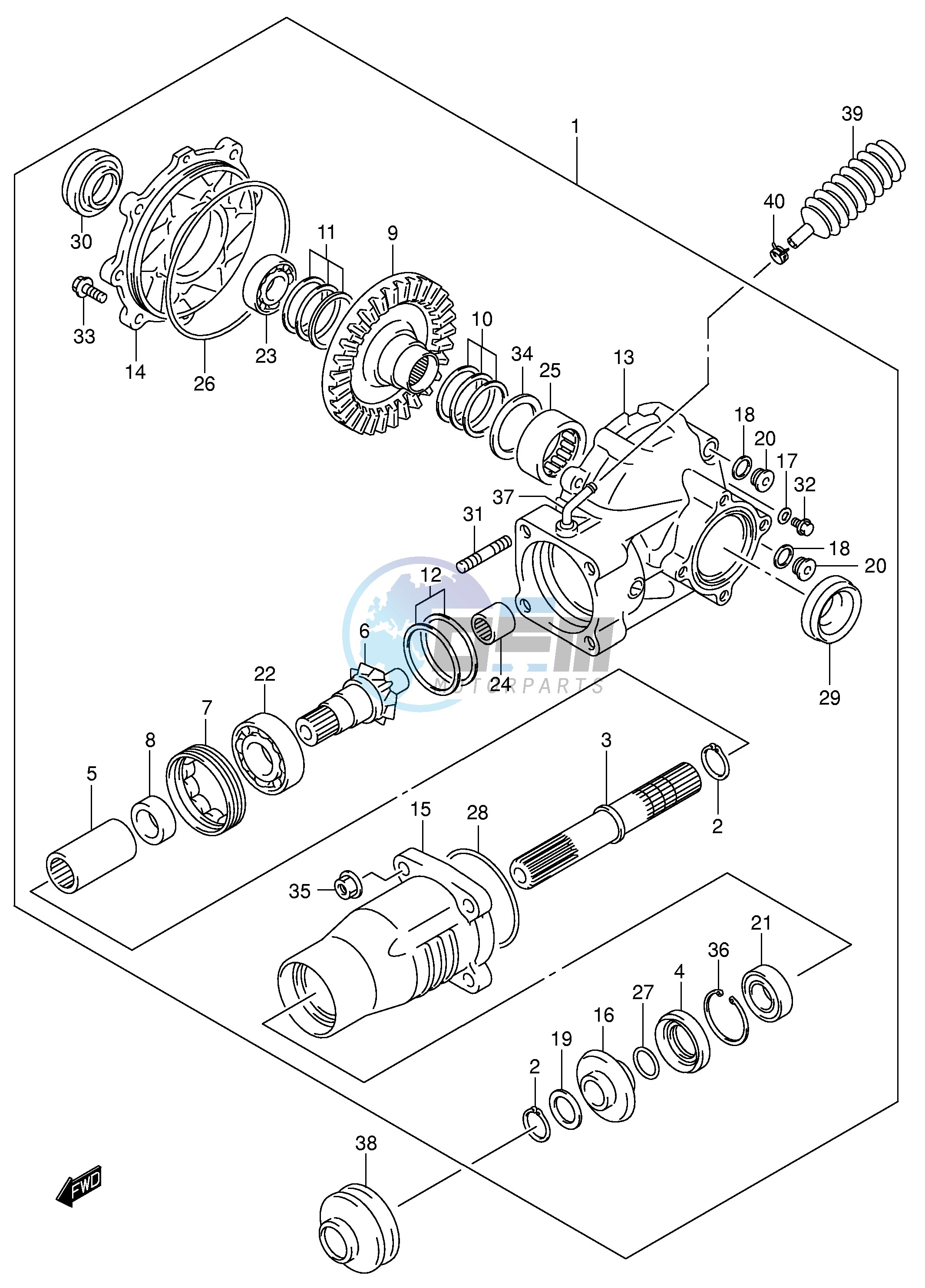 FINAL BEVEL GEAR (REAR)(MODEL K4 K5 K6 K7)