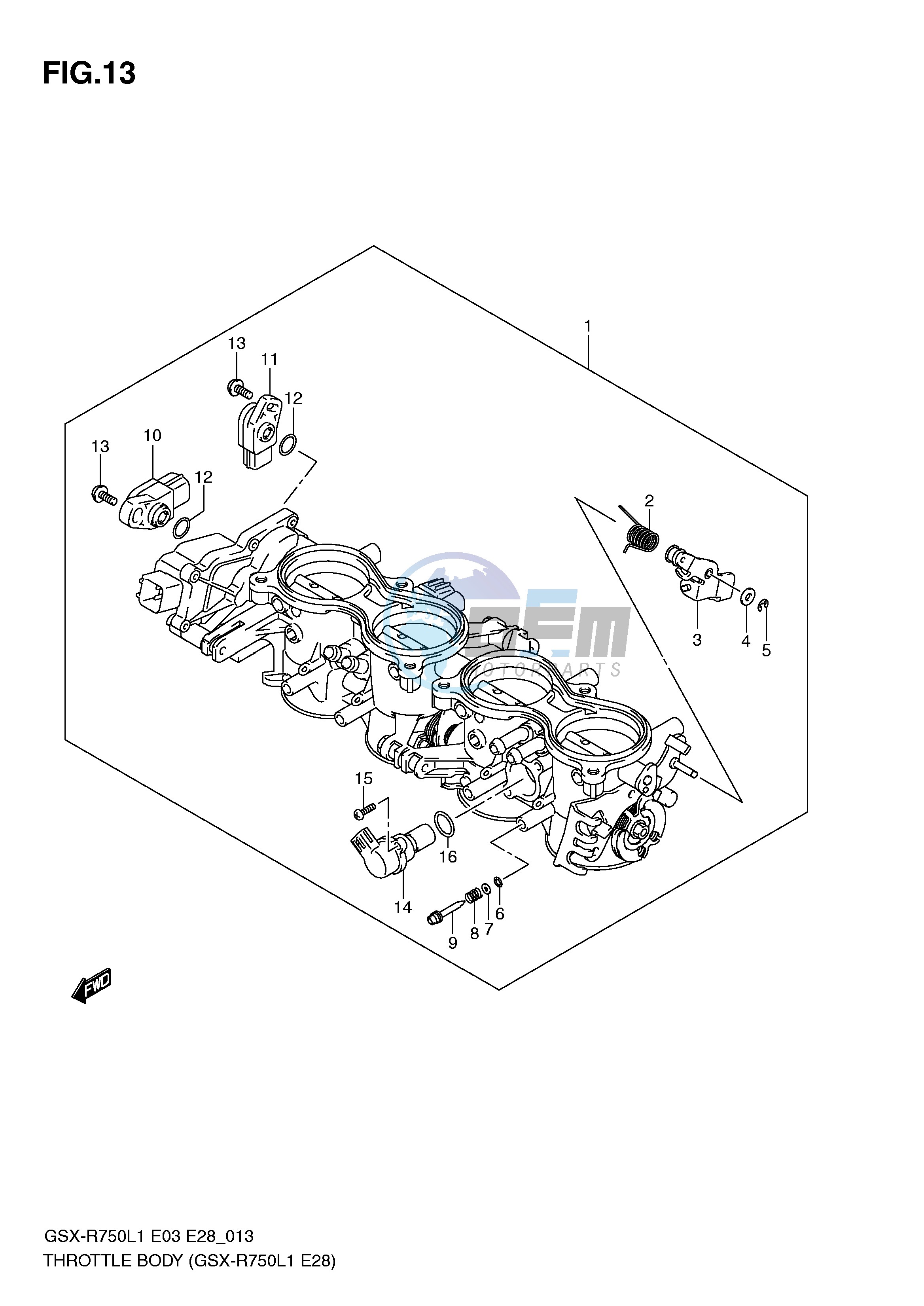 THROTTLE BODY (GSX-R750L1 E28)