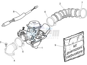 Liberty 50 4t drawing Carburettor assembly - Union pipe