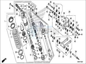 CRF250RH Europe Direct - (ED) drawing REAR CUSHION