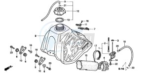 XR400R drawing FUEL TANK