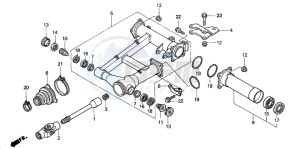 TRX350FE FOURTRAX 350 4X4ES drawing SWINGARM