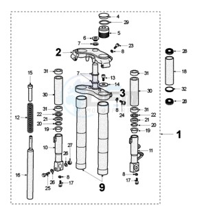 XR6 E EX drawing FRONT FORK / STEERINGHEAD