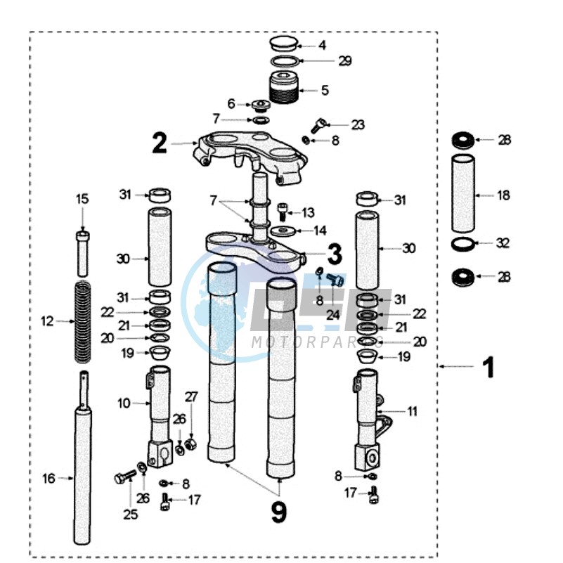 FRONT FORK / STEERINGHEAD