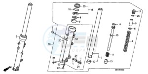 XL1000V9 E / MKH drawing FRONT FORK (XL1000V)