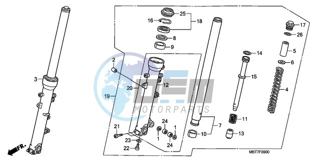 FRONT FORK (XL1000V)