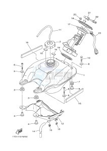 YFZ450R YFZ450RE (1TD3) drawing FUEL TANK