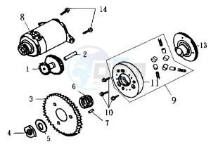 ATTILA - 150 cc drawing STARTING MOTOR