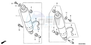 VT750C9 E / KMH drawing REAR CUSHION