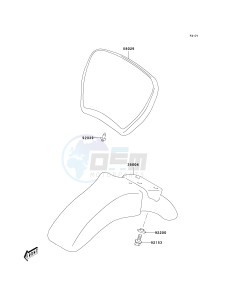 KDX 50 A (A6F) A6F drawing FRONT FENDER-- S- -