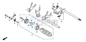 XL700VA drawing GEARSHIFT DRUM