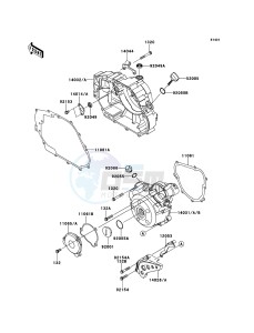 D-TRACKER 125 KLX125DCF XX (EU ME A(FRICA) drawing Engine Cover(s)