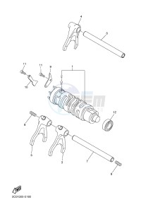 YZF-R6 600 R6 (2CXR) drawing SHIFT CAM & FORK