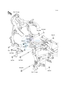 EX 650 A [NINJA 650R] (A6F-A8F) A8F drawing ENGINE MOUNT