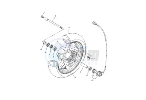 XP T-MAX BLACK MAX 500 drawing FRONT WHEEL