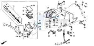 FJS600 SILVER WING drawing FR. BRAKE MASTER CYLINDER (FJS600A3/A4/A5)