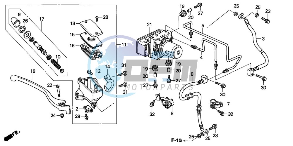 FR. BRAKE MASTER CYLINDER (FJS600A3/A4/A5)