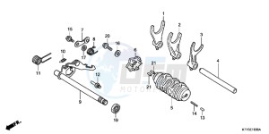 CBR125RSC drawing GEARSHIFT DRUM