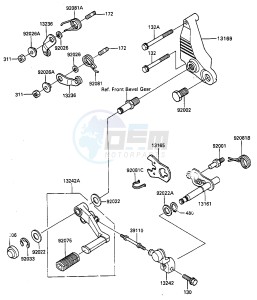 ZG 1000 A [CONCOURS] (A7-A9) [CONCOURS] drawing GEAR CHANGE MECHANISM