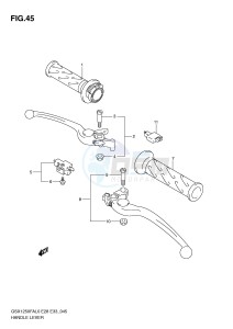 GSX1250FA (E28-E33) drawing HANDLE LEVER