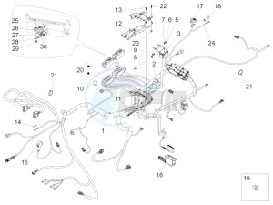 California 1400 Custom ABS 1380 drawing Rear electrical system